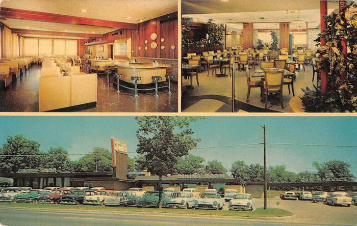 Teds Drive-In (Teds Trailer) - Old Postcard (newer photo)